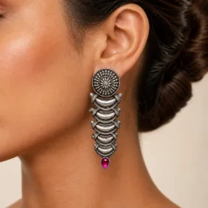Tribal Art Deco Dangle Earrings