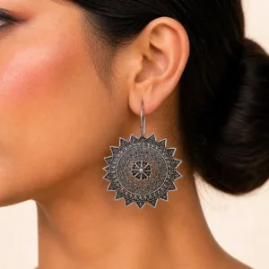 Chakra Sun Fish Hook Earrings
