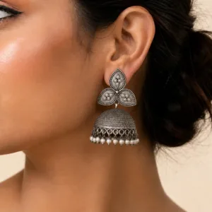 Floral Dome Jhumka Earrings