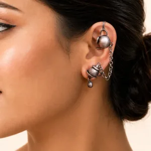 Saanjh Teapot Chain Ear Cuff Earrings